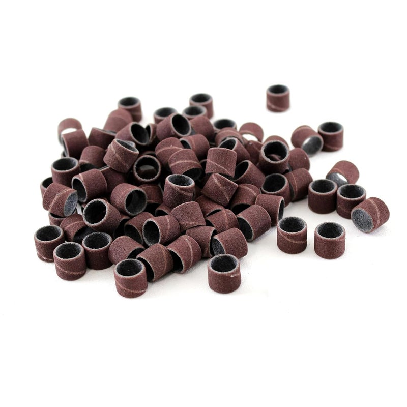 T-MAX 50 pc 1/2 Inch and 50 pc 1/4 Inch Sand Drum Grit 60 Coarse with 2 pc 1/8 Inch Mandrel for Dremel Rotary Tools - Image 3
